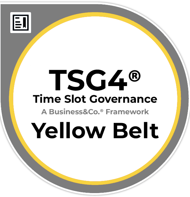 Insignia de certificación TSG4® Yellow Belt