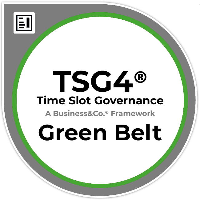 Insignia de certificación TSG4® Green Belt