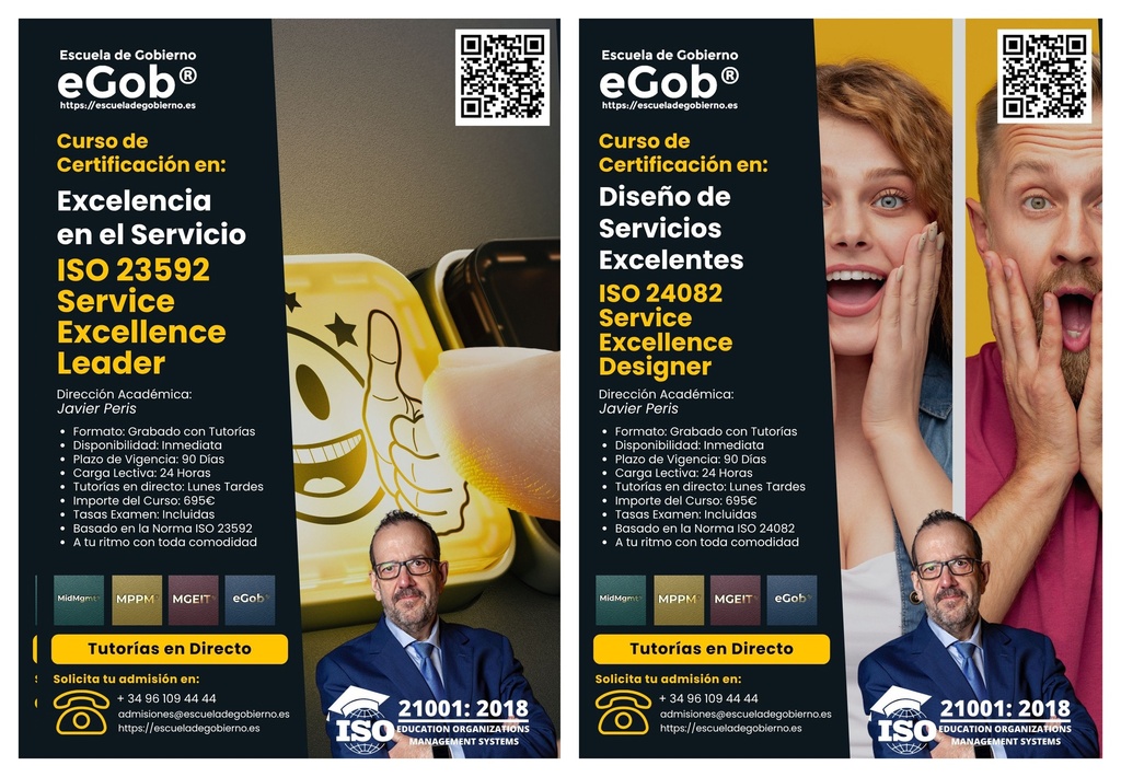 Doble Certificación en Excelencia en el Servicio y Diseño de Servicios Excelentes